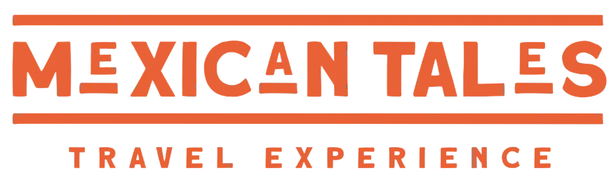 Orange logo for Mexican Tales Travel Experience, symbolizing quality service on every Teotihuacan pyramids tour.