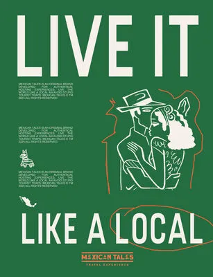 Travel poster for Mexican Tales encouraging tourists to visit authentic football stadiums in Mexico like a local.